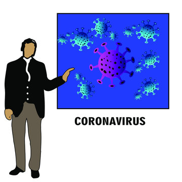 man presentation coronavirus