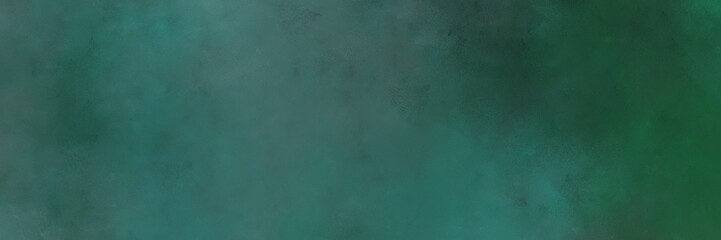 abstract painted art aged horizontal background texture with dark slate gray, very dark blue and teal blue color