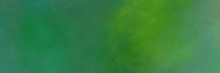 painted vintage horizontal header background  with sea green, blue chill and forest green color