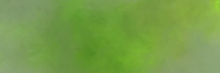 vintage painted art aged horizontal texture background  with olive drab, gray gray and yellow green color