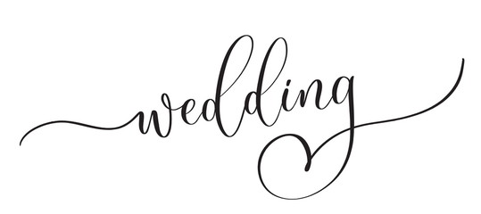 Wedding -  calligraphic inscription for album, cover.