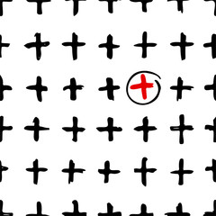 Abstract seamless hand-drawn pattern