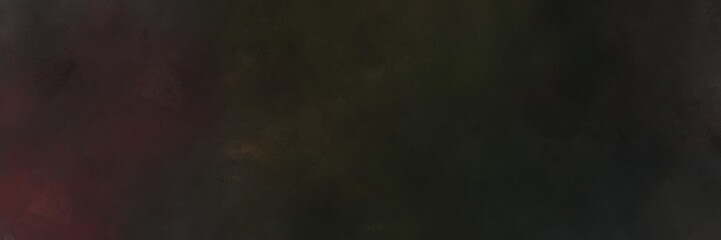 abstract painted art decorative horizontal background header with very dark green, old mauve and dark slate gray color