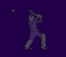 Abstract background with batsman playing cricket championship background. Use for cover, poster, template, brochure, decorated, flyer, banner.