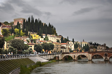 Naklejka premium view of the city of verona