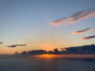Fototapeta na wymiar Sunset over the Atlantic Ocean
