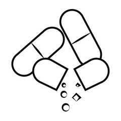 pill medicine vector icon medical tablet icon