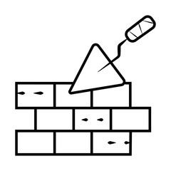 Cement Plaster Construction icon. Vector