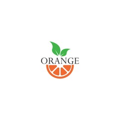 Orange template logo design. Vector