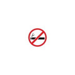 Obraz premium No smoking sign on white