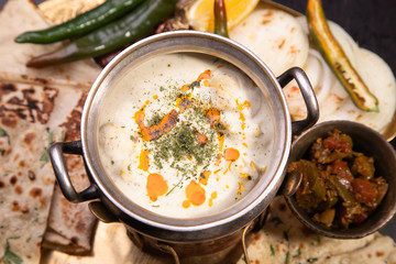 indian soup dishes on the table