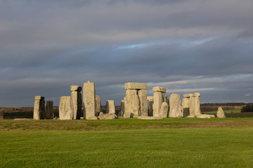 Naklejka premium The stones of Stonehenge is famous landmark and nature beautiful in Wiltshire, England. UNESCO World Heritage Sites.
