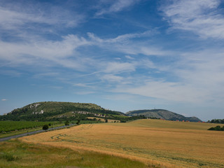 Fototapeta na wymiar Stolova mountain and Devin, Palava Protected Landscape Area, Czech republic, Pavlov Hills