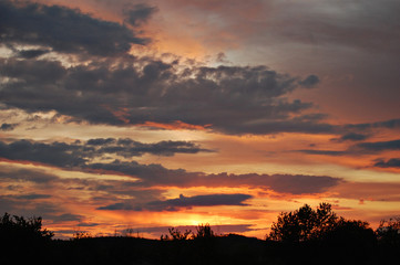 Sunset in the mountains