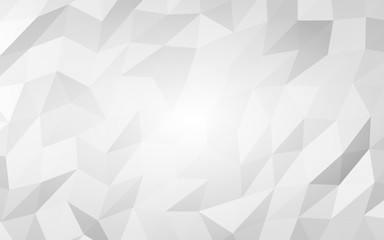 Fototapeta premium White abstract background. Lowpoly backdrop. Crumpled paper. 3D illustration