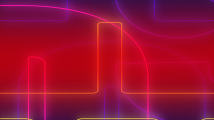 Abstract dark red pink and purple neon light gradient background.3d render illustration.