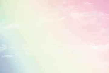 Sky and clouds in pastel tones