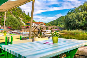 Tables by Crnojevica river