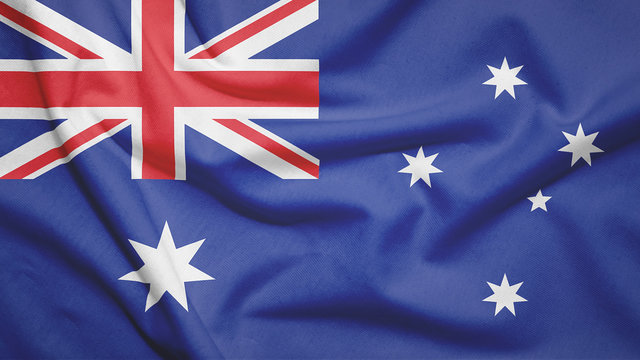 Australia flag with fabric texture