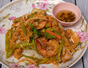 Thai food mixed dishes 