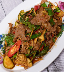 Thai food mixed dishes 
