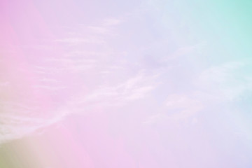 Sky and clouds in pastel tones