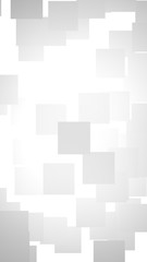 White abstract background. Misty backdrop with grey squares. 3D illustration