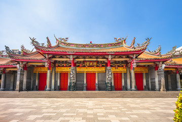 Facade view of Hsing Tian Kong temple in taipei