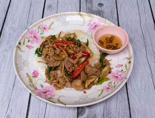 Thai food mixed dishes 