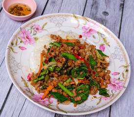 Thai food mixed dishes 