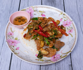 Thai food mixed dishes 