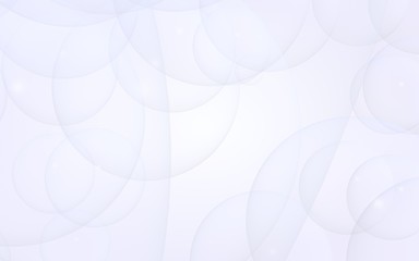 Abstract white background. Backdrop with light transparent bubbles. 3D illustration
