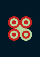 Colour Dots Universe Logo art design illustration