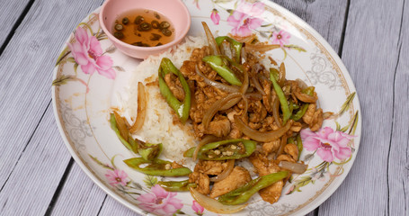 Thai food mixed dishes 