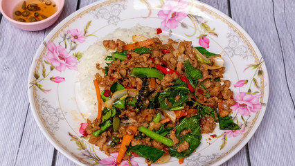 Thai food mixed dishes 