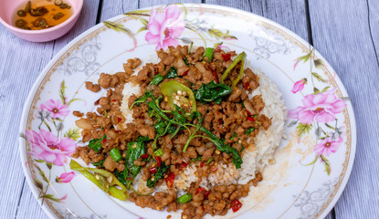 Thai food mixed dishes 