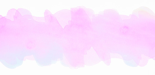 Pink spot watercolor stain on white background.