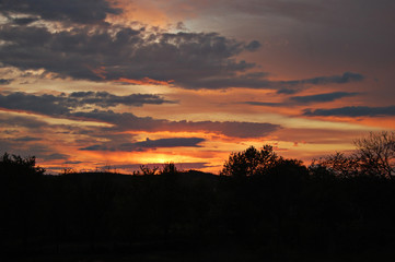 Sunset in the mountains