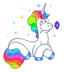 Sitting funny unicorn