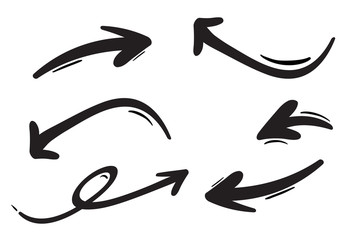 Hand drawn arrows set. Vector doodle icon. © Vector light Studio