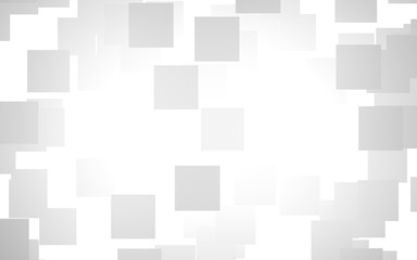 White abstract background. Misty backdrop with grey squares. 3D illustration