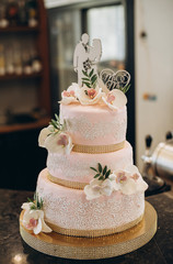 Obraz na płótnie Canvas white wedding cake