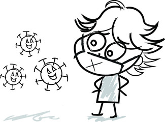 コロナウィルスアイコンベクター画像