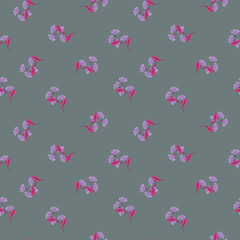
Seamless texture with small purple flowers.