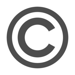 Sign of copyright, Copyright icon protection property vector, Copyright symbol,