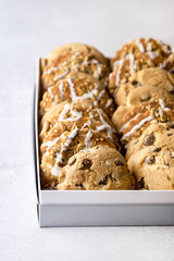 Variety of Tasty Homemade Cookies Box of Pastry Cookies Dessert Vertical