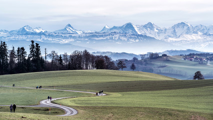 Berner Alpen Panorama  Gurten