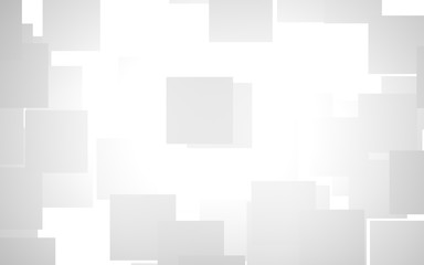 White abstract background. Misty backdrop with grey squares. 3D illustration