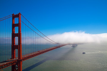 Low Fog  in Golden Gate Bridge,  San Francisco