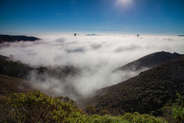 Low Fog  in Golden Gate Bridge,  San Francisco